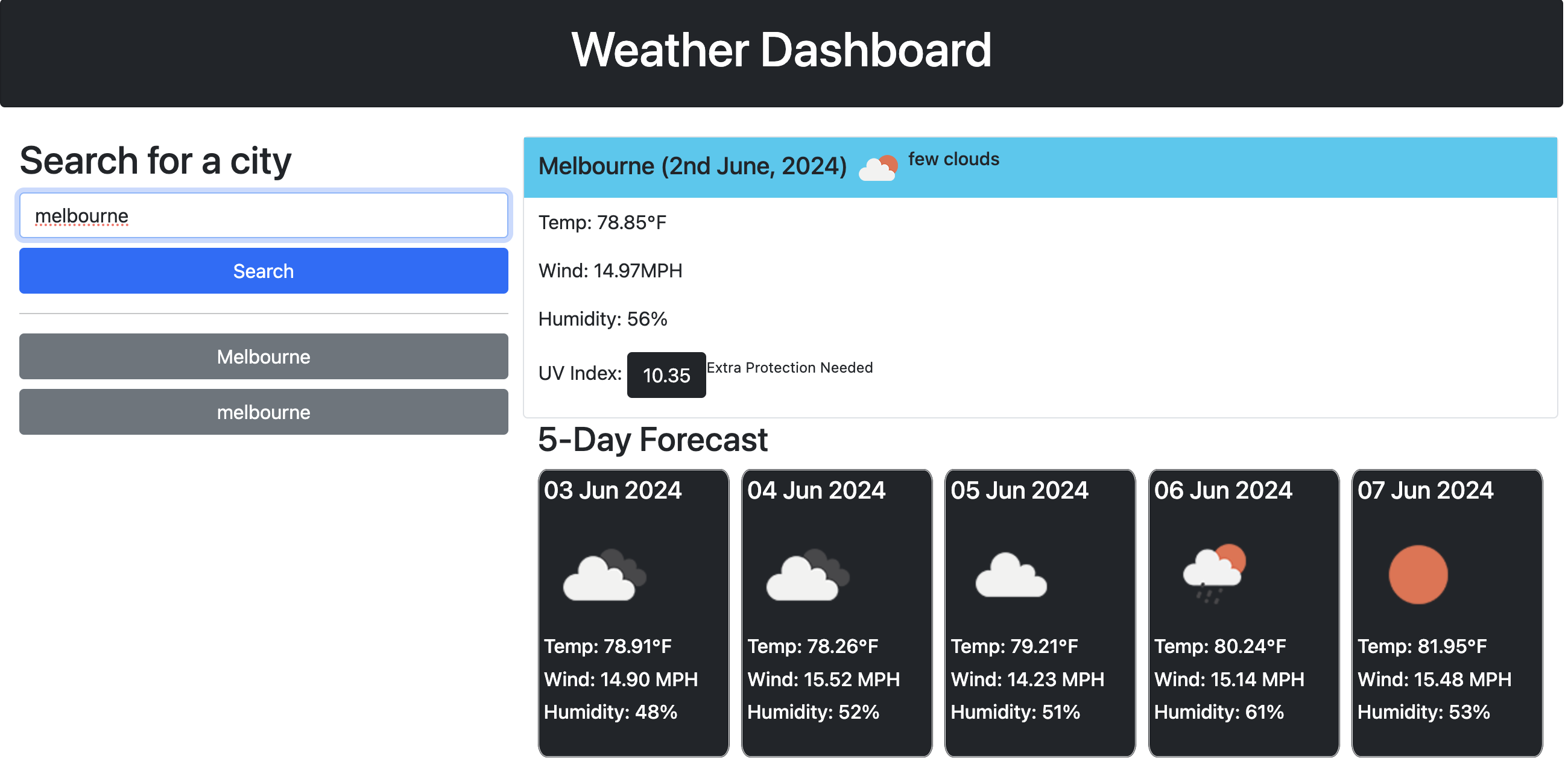 Weather App Screenshot